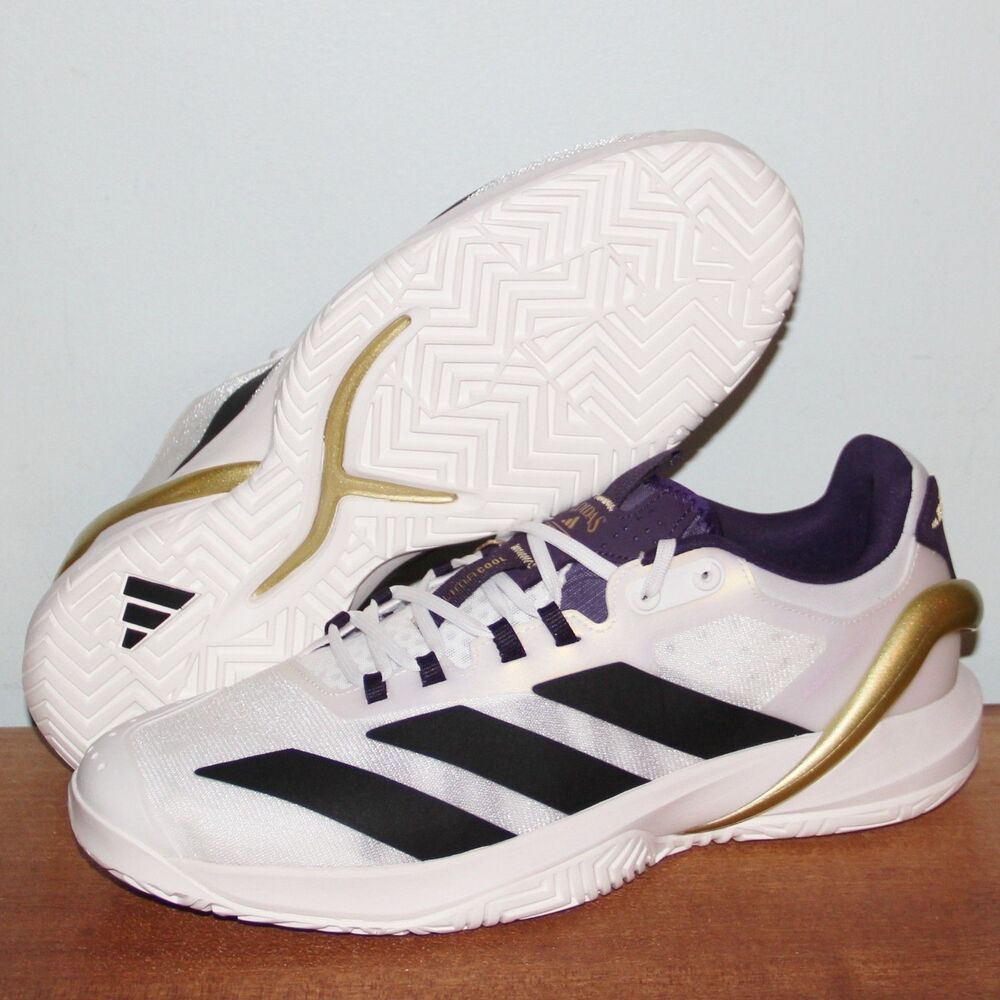 Adidas Cybersonic 2 Tennis Shoes Mens 13 White Violet Gold Pickleball